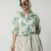 شومیز شیشه ایی طرح دار گره ایی