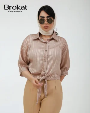 شومیز شیشه ایی گره ایی