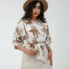 شومیز گره ایی طرح خط خطی